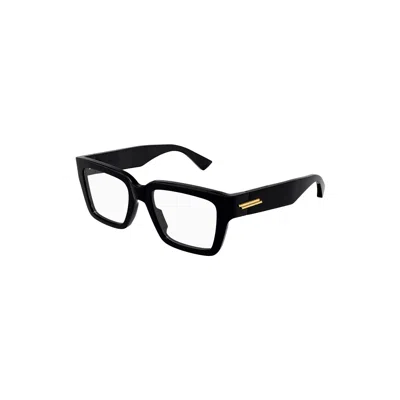 Bottega Veneta Rectangular Square Eyeglasses In Black