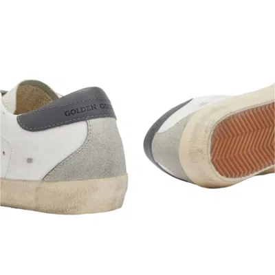Golden Goose Men Super Star Leather Upper And Heel Suede Star And Spur In White