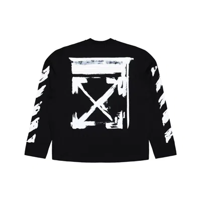 Off-white Ink Arrow 90 S Cotton Long Sleeve T-shirt In Black