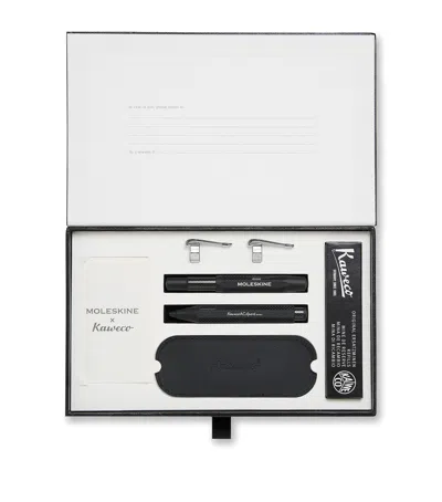Moleskine Le Duo Ecriture Double Pen And Notebook Set In Black