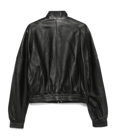 Lu'u Dan Blouson Leather Jacket In Black