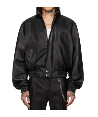 Lu'u Dan Blouson Leather Jacket In Black
