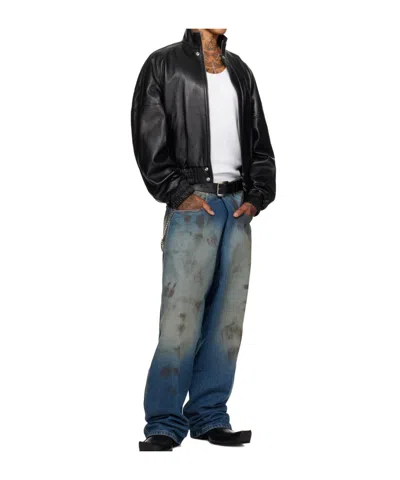 Lu'u Dan Blouson Leather Jacket In Black