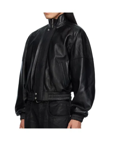 Lu'u Dan Blouson Leather Jacket In Black