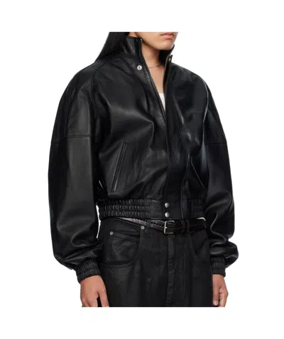 Lu'u Dan Blouson Leather Jacket In Black