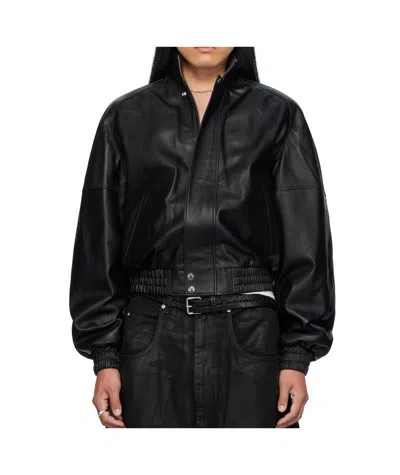 Lu'u Dan Blouson Leather Jacket In Black
