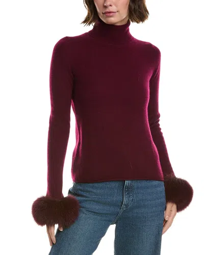 Sofiacashmere Turtleneck Cashmere Sweater In Red