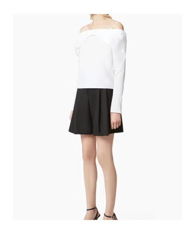 Nina Ricci Strap Detail Off-shoulder Shirt In White