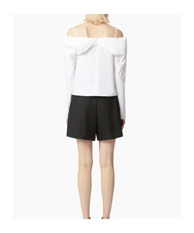 Nina Ricci Strap Detail Off-shoulder Shirt In White