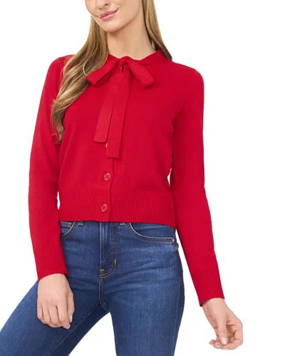 Cece Regular Fit Wool-blend Cardigan In Red