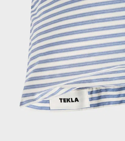 Tekla Striped Percale Pillowcase In Gray