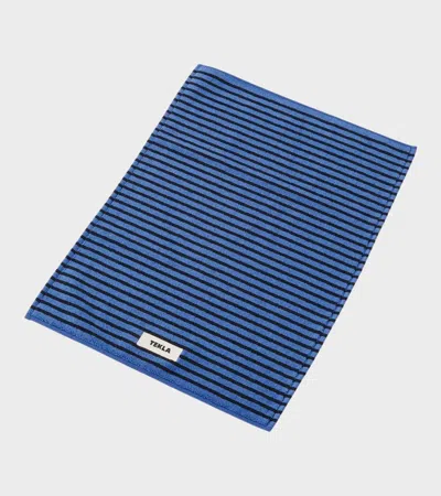 Tekla Sailor Stripe Bath Mats In Blue