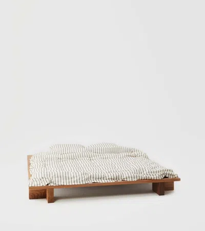 Tekla Percale Stripe-pattern Double Organic-cotton Duvet Cover Hopper Stripes In Gray