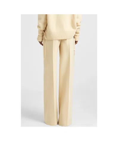 Ermanno Scervino High Waist Wide Leg Trousers With Belt Loops In Brown