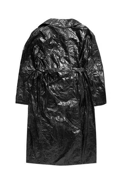 Lu'u Dan Pleated Trench Coat In Black