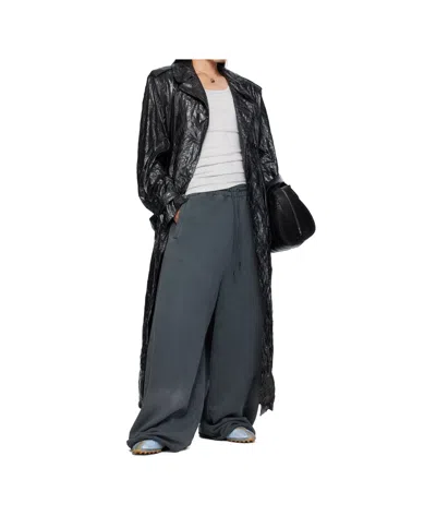 Lu'u Dan Pleated Trench Coat In Black