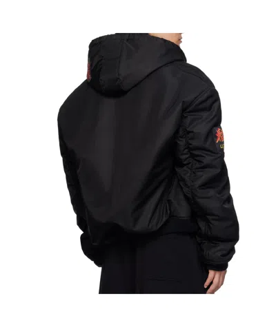Lu'u Dan Black Distorted Ma1 Bomber Jacket In Black