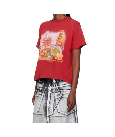 Lu'u Dan Slurp Noodles Box T-shirt In Red