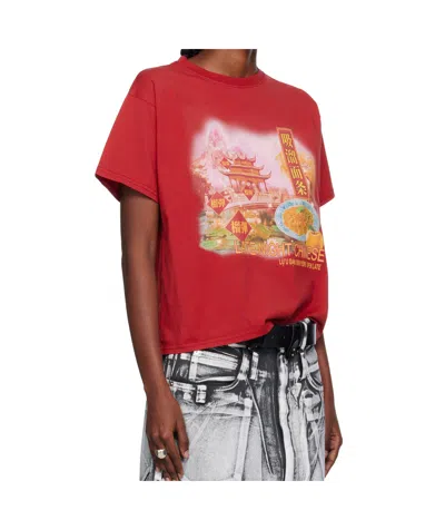 Lu'u Dan Slurp Noodles Box T-shirt In Red