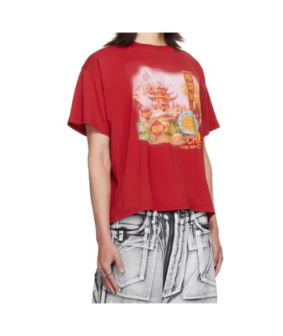 Lu'u Dan Slurp Noodles Box T-shirt In Red