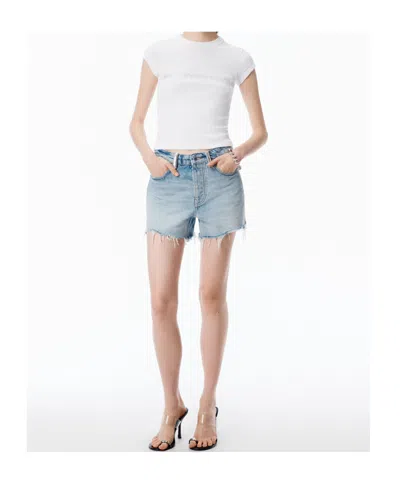 Alexander Wang Crystal Hotfix Logo Cotton Baby T-shirt Clothing In White