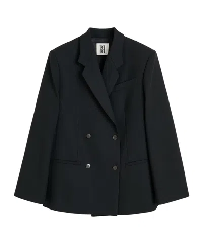 By Malene Birger Ramona Oversized Double-breasted Blazer In Black