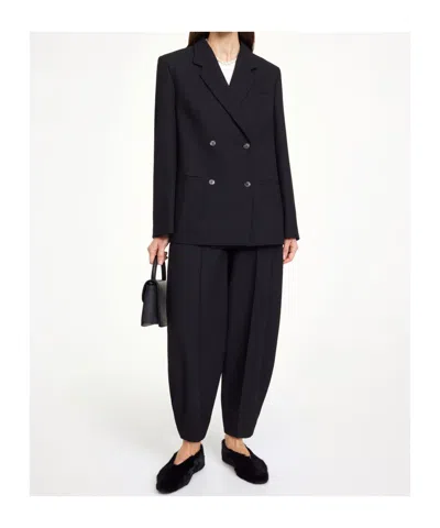 By Malene Birger Ramona Oversized Double-breasted Blazer In Black