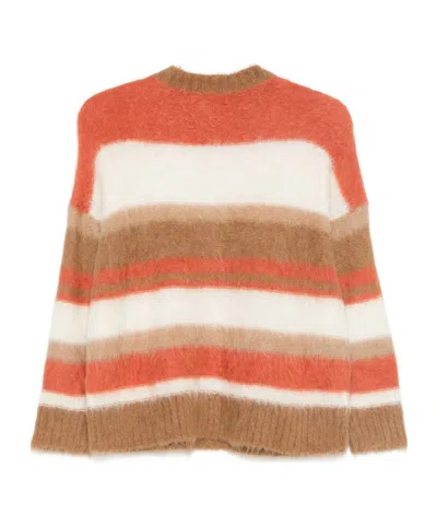 Antonelli Striped Knitted Sweater In Multi