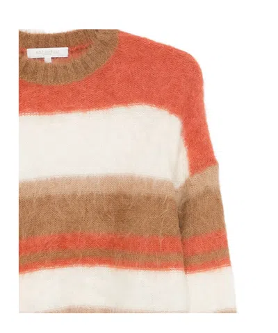 Antonelli Striped Knitted Sweater In Multi