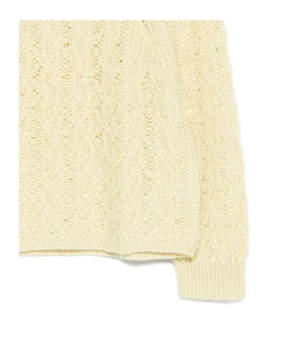 Antonelli Openwork Knitted Sweater In Neutral