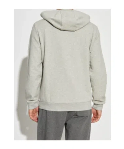 Woolrich Light Grey Hoodie With Adjustable Drawstring In Gray