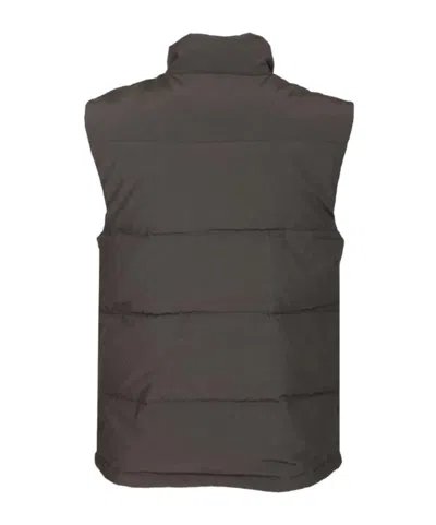 Canada Goose Charcoal Polyester Blend Freestyle Sleeveless Down Jacket In Black