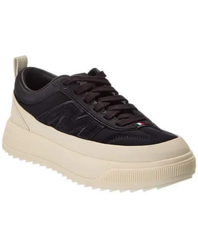 Moncler Altive Suede And Nubuck Leather Trainer In Black