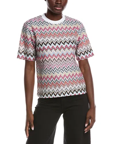 M Missoni Textured Top In Red