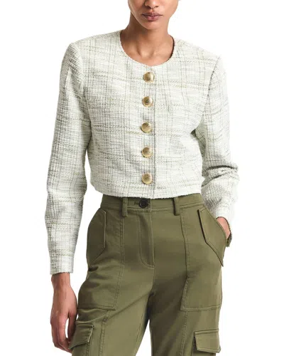 Derek Lam 10 Crosby Juliette Cropped Tweed Jacket In Neutral