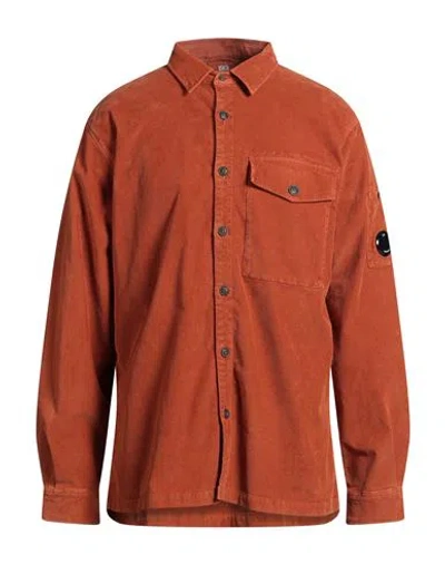 C.p. Company C. P. Company Man Shirt Rust Size Xxl Cotton, Elastane In Red