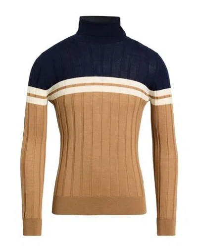 Eleventy Platinum Woman Turtleneck Camel Size M Wool, Silk In Multi