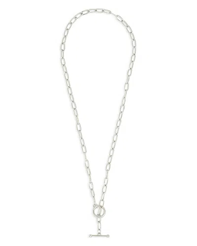 Sterling Forever Ledger Paperclip Chain Necklace, 16 In Silver