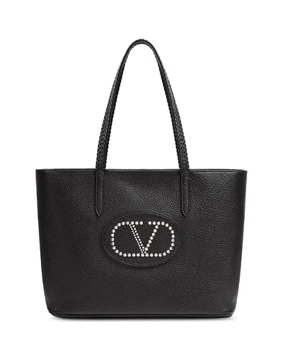 Valentino Avec Toi Rivet Vlogo Tote Bag In Black