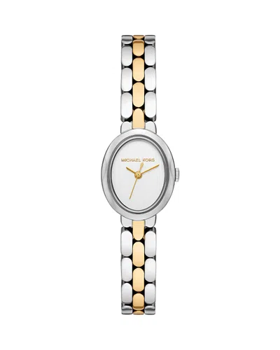 Michael Kors Mini Maude Two-tone Watch In Silver