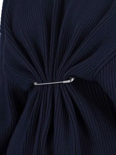 Balenciaga Women Pinches Mini Dress In Blue