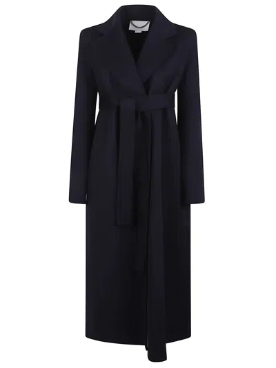 Stella Mccartney Double Face Wrap Coat In Black