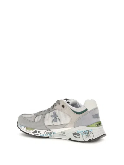 Premiata Low-profile Sneakers With Artistic Graphic Elements In Multi