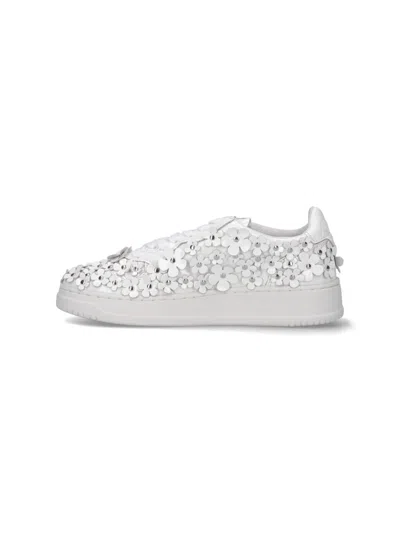 Autry "medalist Low Blooming" Sneaker In Silver