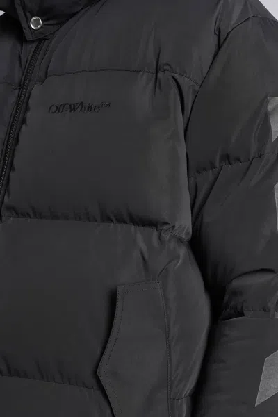 Off-white Diagonal Arrow Down Jacket In Black