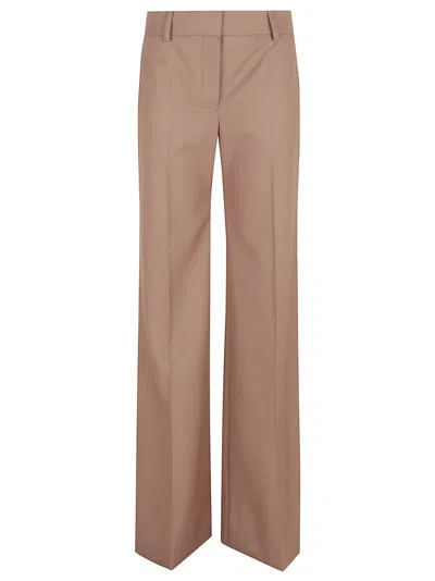 Stella Mccartney Canvas Tailoring Flared Trouser In Brown