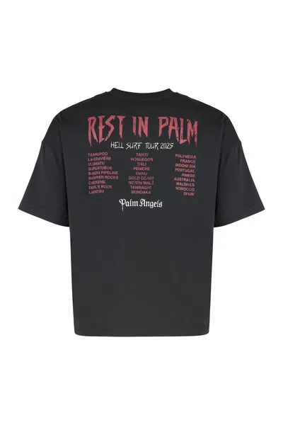 Palm Angels Rest In Palm Loose T-shirt In Black