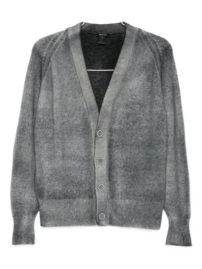 Avant Toi Wool And Cashmere V-necked Cardigan In Gray