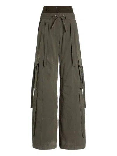 Dolce & Gabbana Waxed Faille Pants In Green