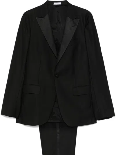 Boglioli Tailored Blazer Peak Lapels In Black
